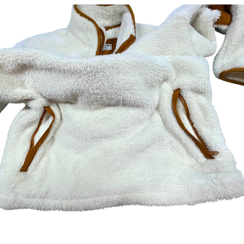 Hurley Cream Fleece Quarter-Zip Sweatshirt - Picture 12 of 16
